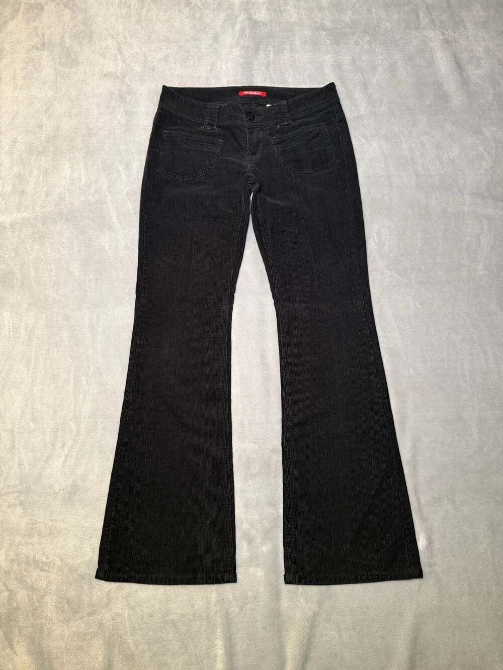 Unionbay Black Corduroy Low Rise Flare Pants Women’s Size 3 Boho Y2K